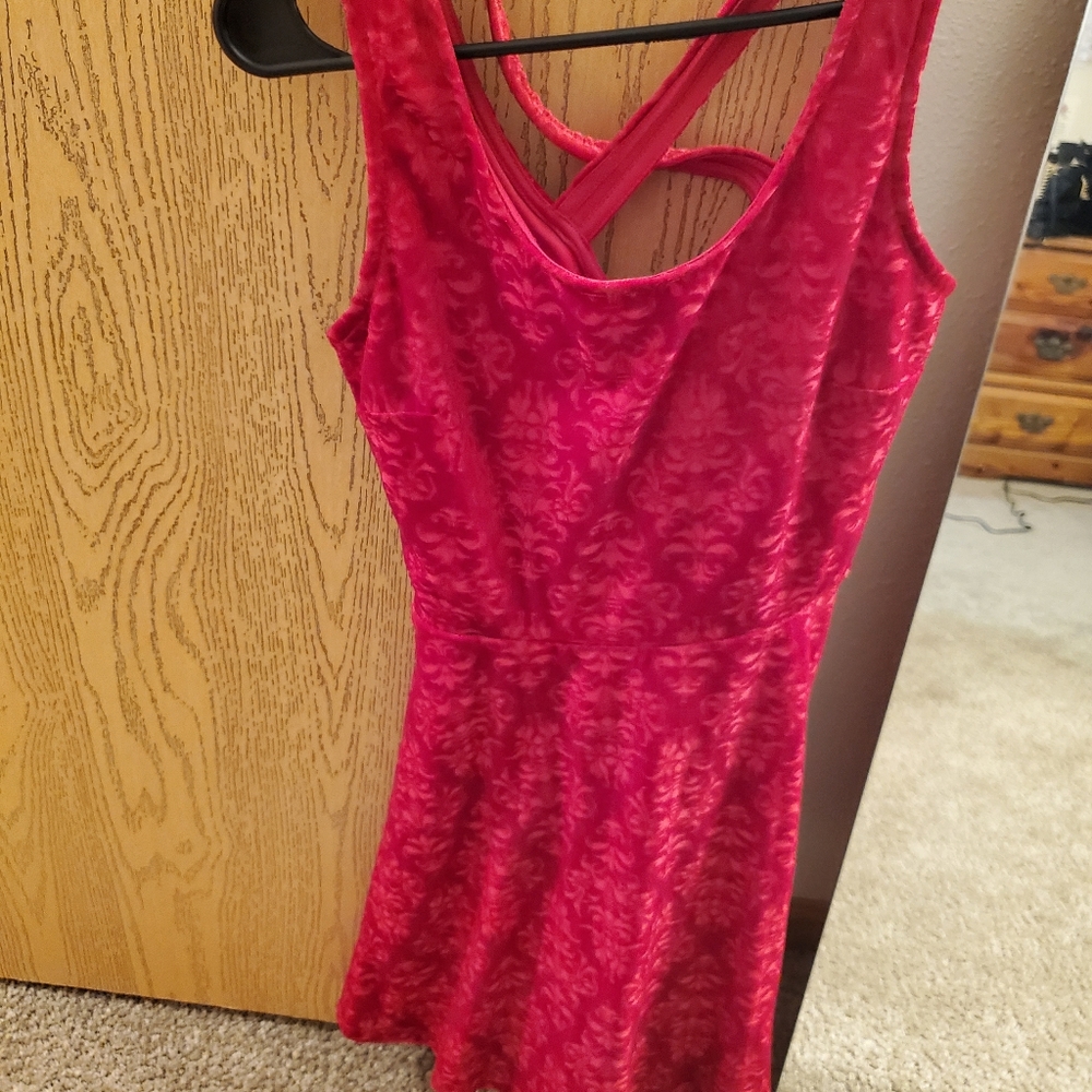 Bundle only Candies red velvet cross back dress